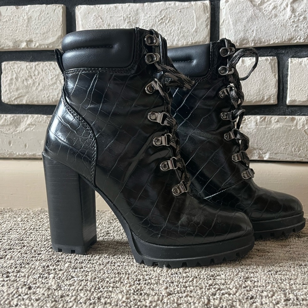 Black Platform Ankle Boots